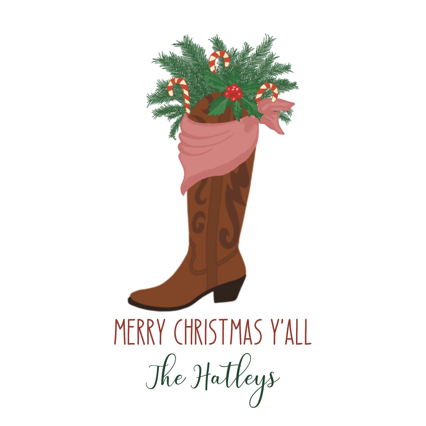 Festive Cowboy Gift Tag
