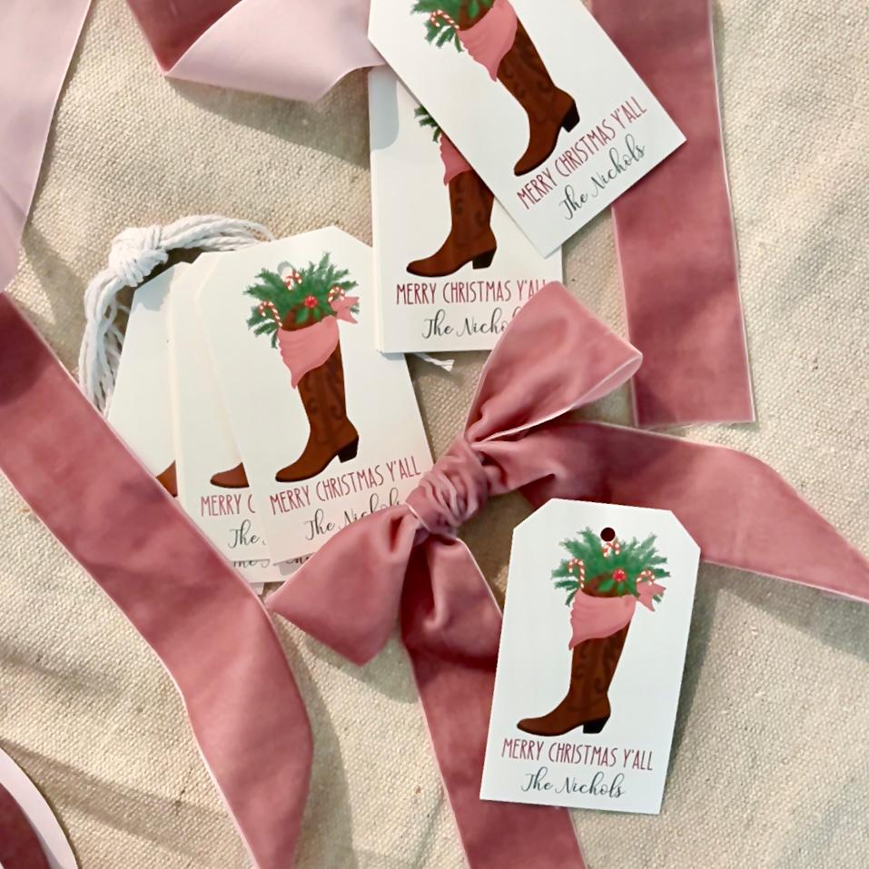 Festive Cowboy Gift Tag